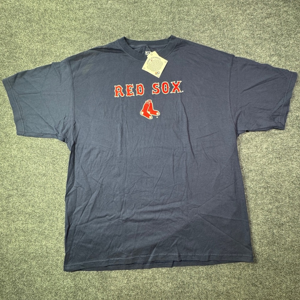 Boston Red Sox Lee Sport T Shirt Mens 2XL Blue MLB Baseball Fan Vintage